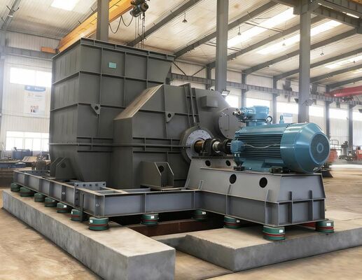 Chất lượng Máy thông gió kéo khí đốt khói nhiệt độ cao với vật liệu tùy chỉnh và loại ly tâm hỗ trợ kép cho ngành hóa dầu Nhà máy